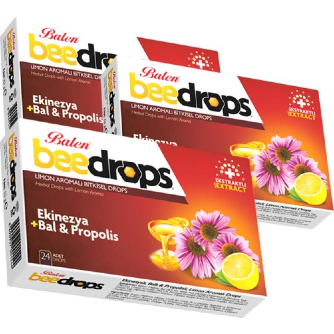 Balen Beedrops Ekinezya+Bal-Propolis Limon Aromalı 24 Drops x 3 Kutu