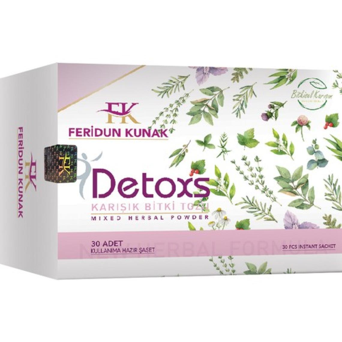 Feridun Kunak Detoxs Karışık Bitki Tozu 30 Adet Detoks Çayı Bitkisel Karışım