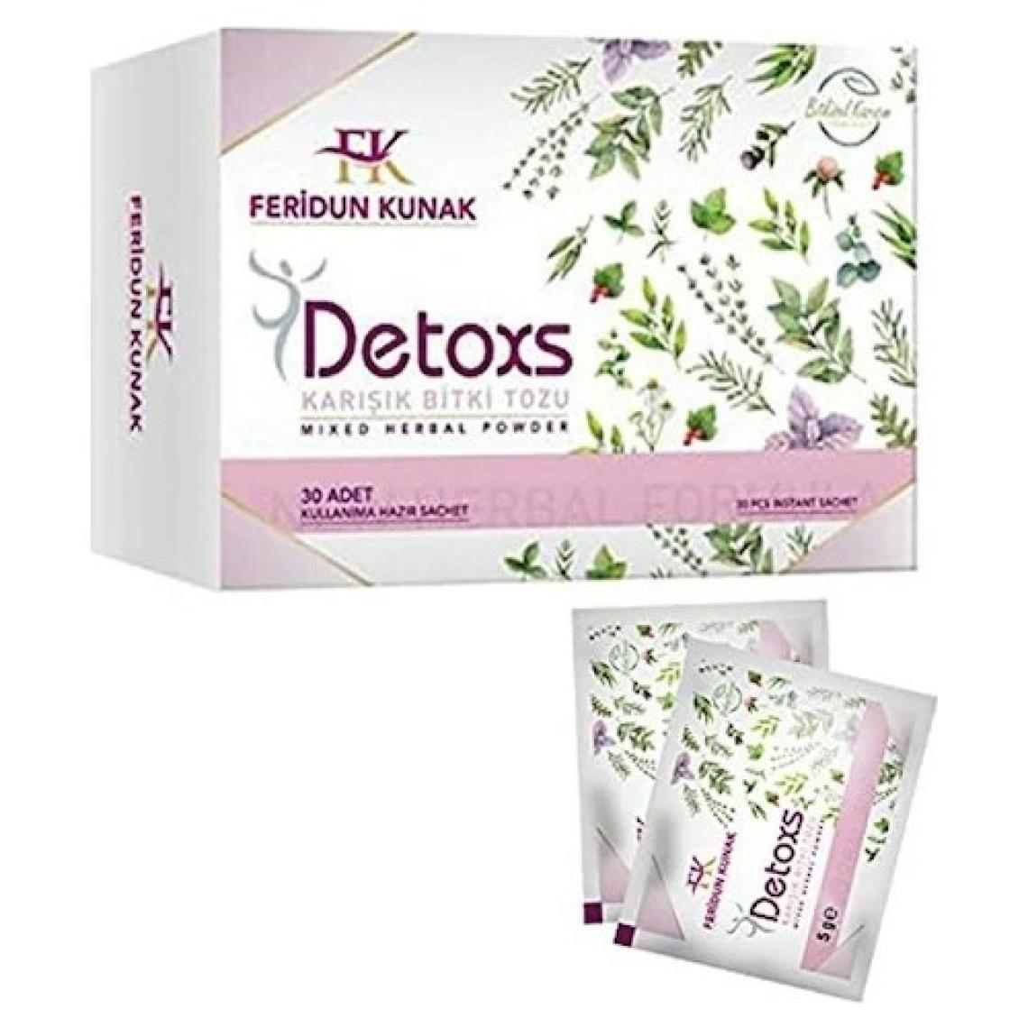 Feridun Kunak Detoxs Karışık Bitki Tozu 30 Adet Detoks Çayı Bitkisel Karışım