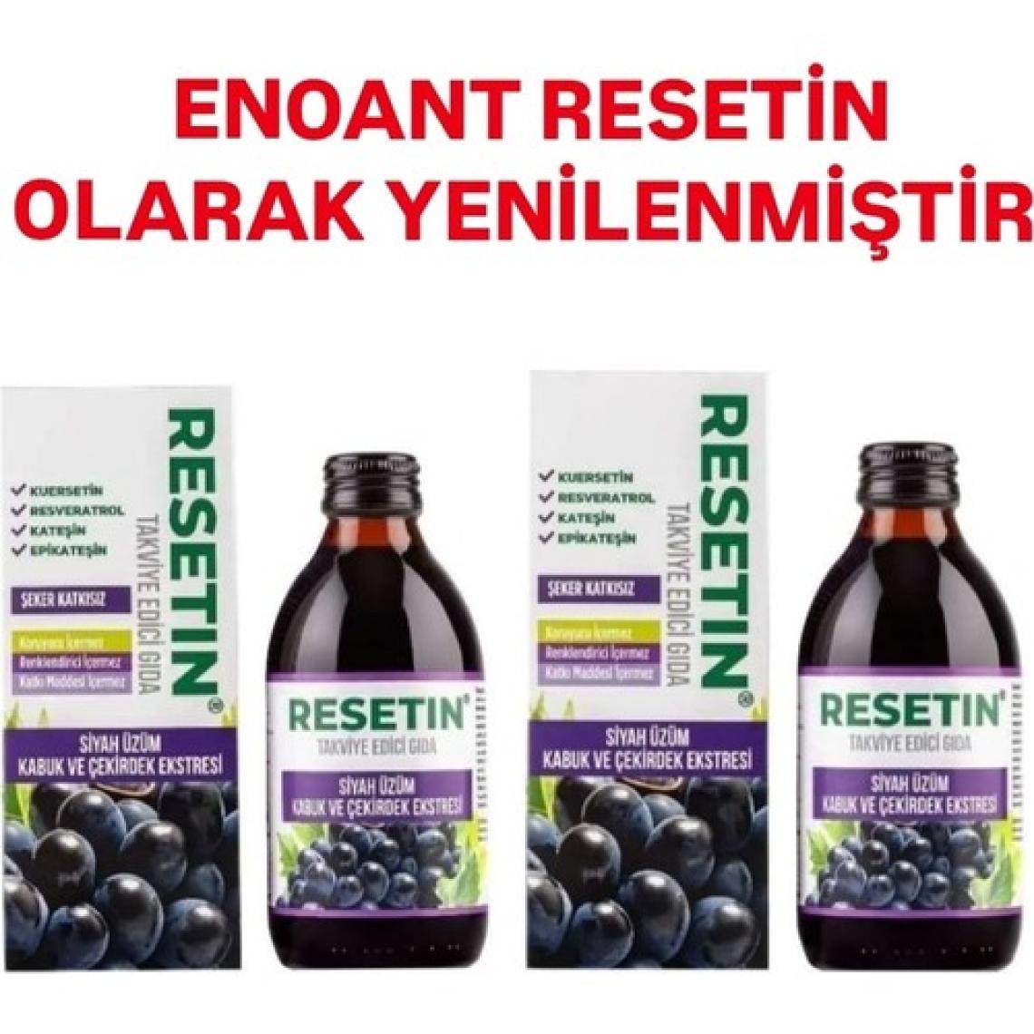 Resetin Siyah Üzüm Ekstraktı 250 ml 2 Adet (ENOANT)