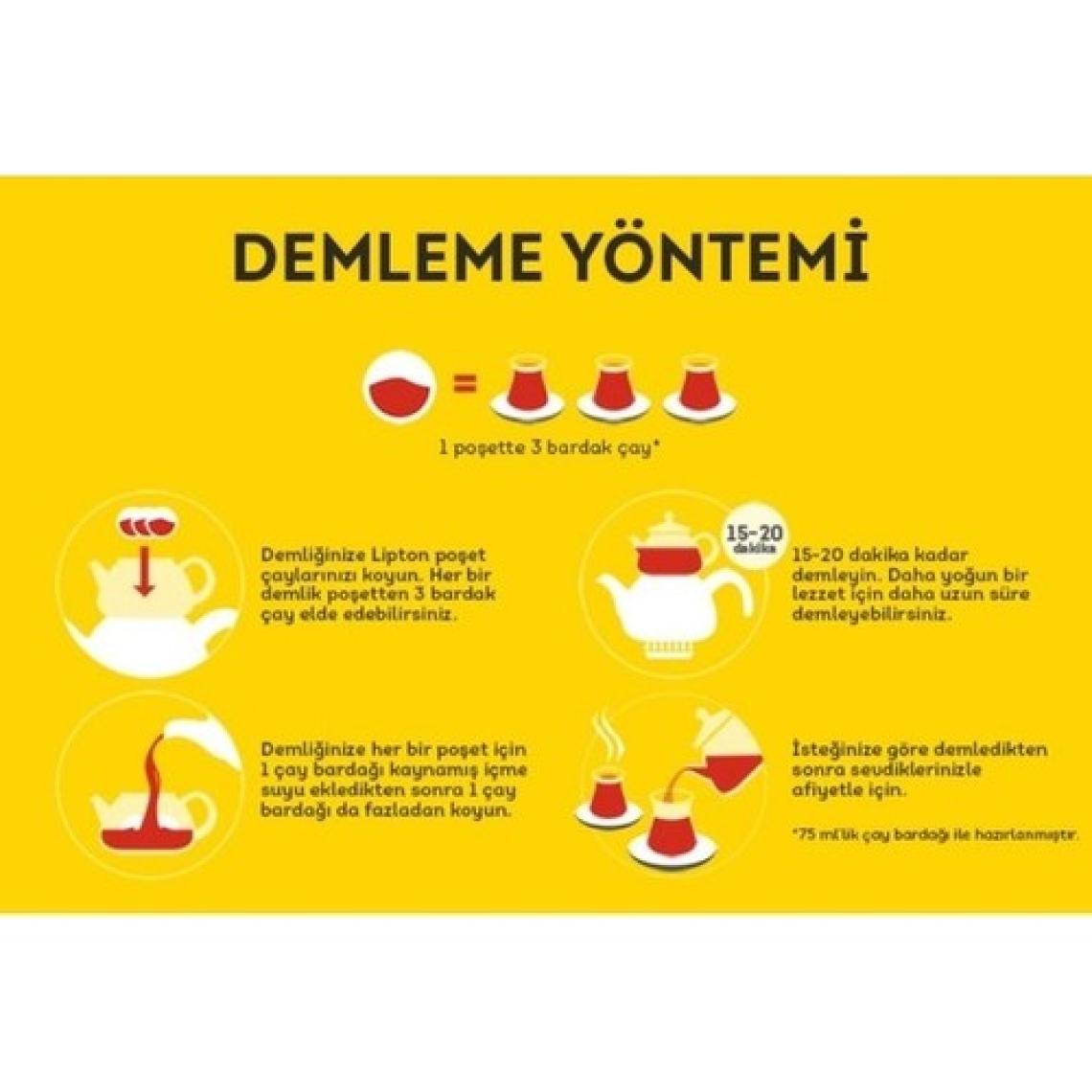 Lipton Earl Grey Demlik Poşet Çay 3.2gr 250li