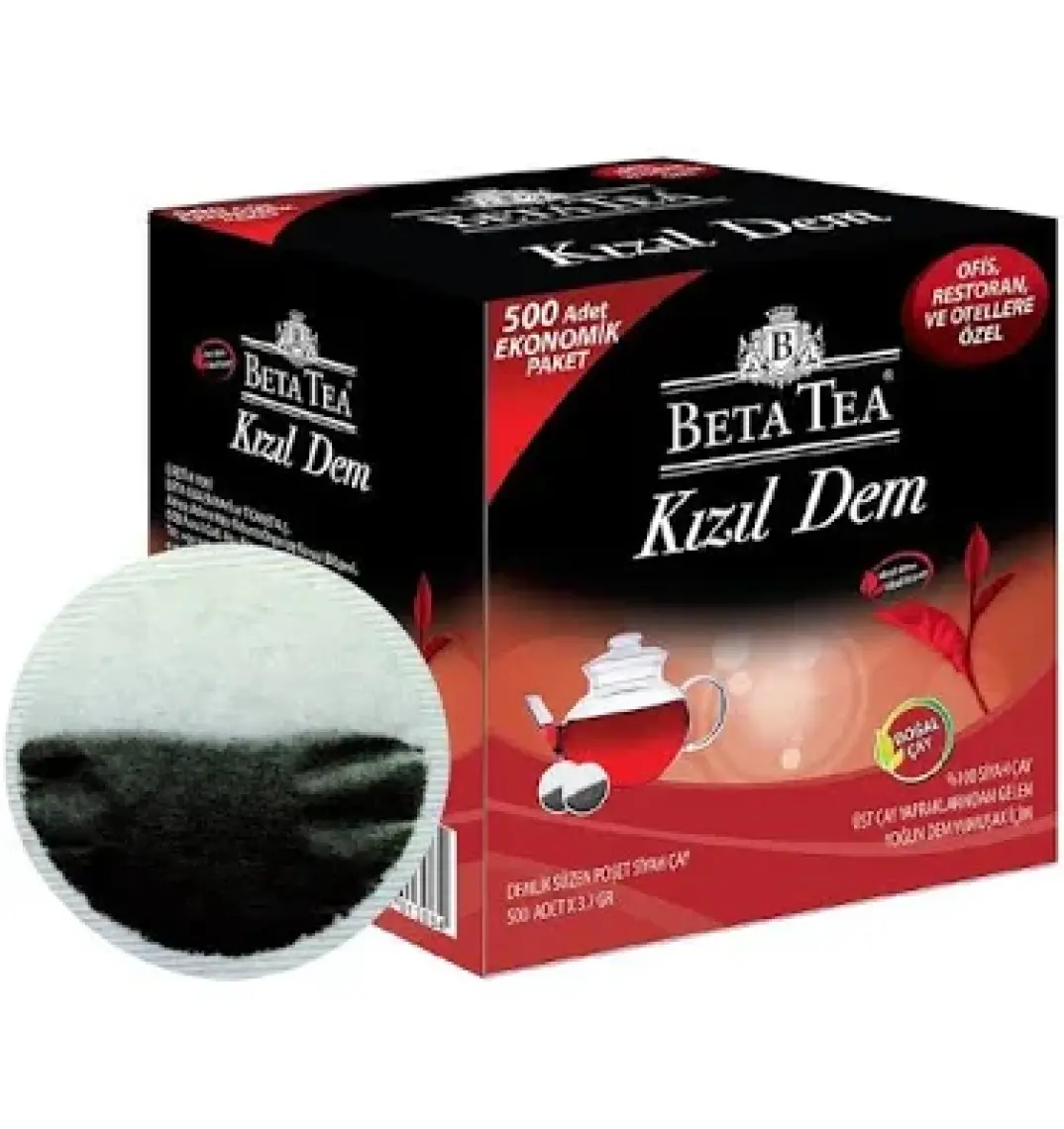 Beta Kızıl Dem Türk Çayı Demlik Poşet 500 x 3,2 gr