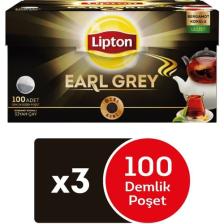 Lipton Earl Grey Demlik Poşet Çay 100 x 3,2 gr -3'lü Set
