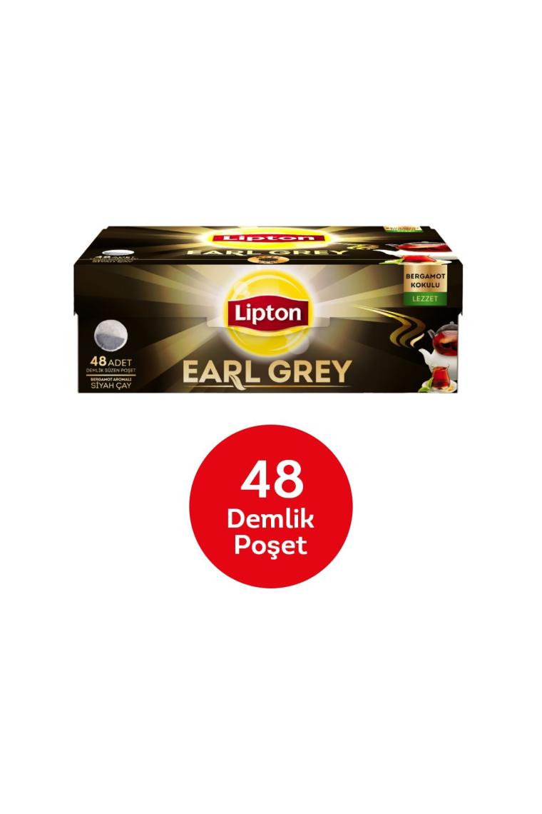 Lipton Demlik Poşet Çay Earl grey 48'Li