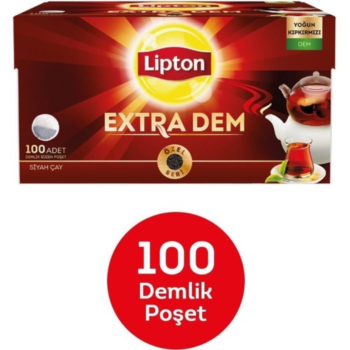 Lipton Extra Dem Demlik Süzen Poşet Siyah Çay 100'lü