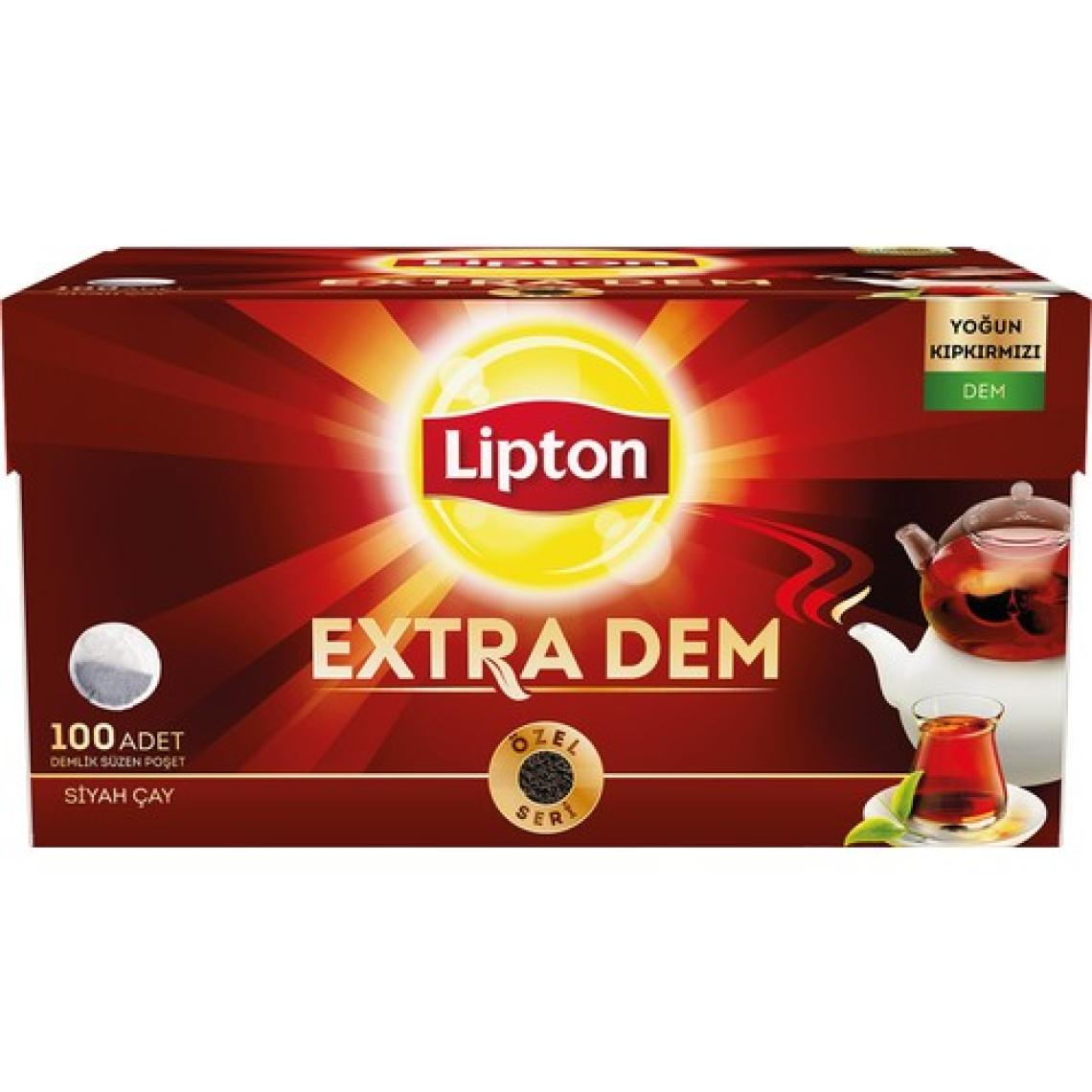 Lipton Extra Dem Demlik Süzen Poşet Siyah Çay 100'lü
