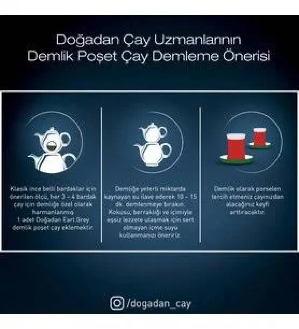 Doğadan Early Grey Demlik Poset 100'Lü