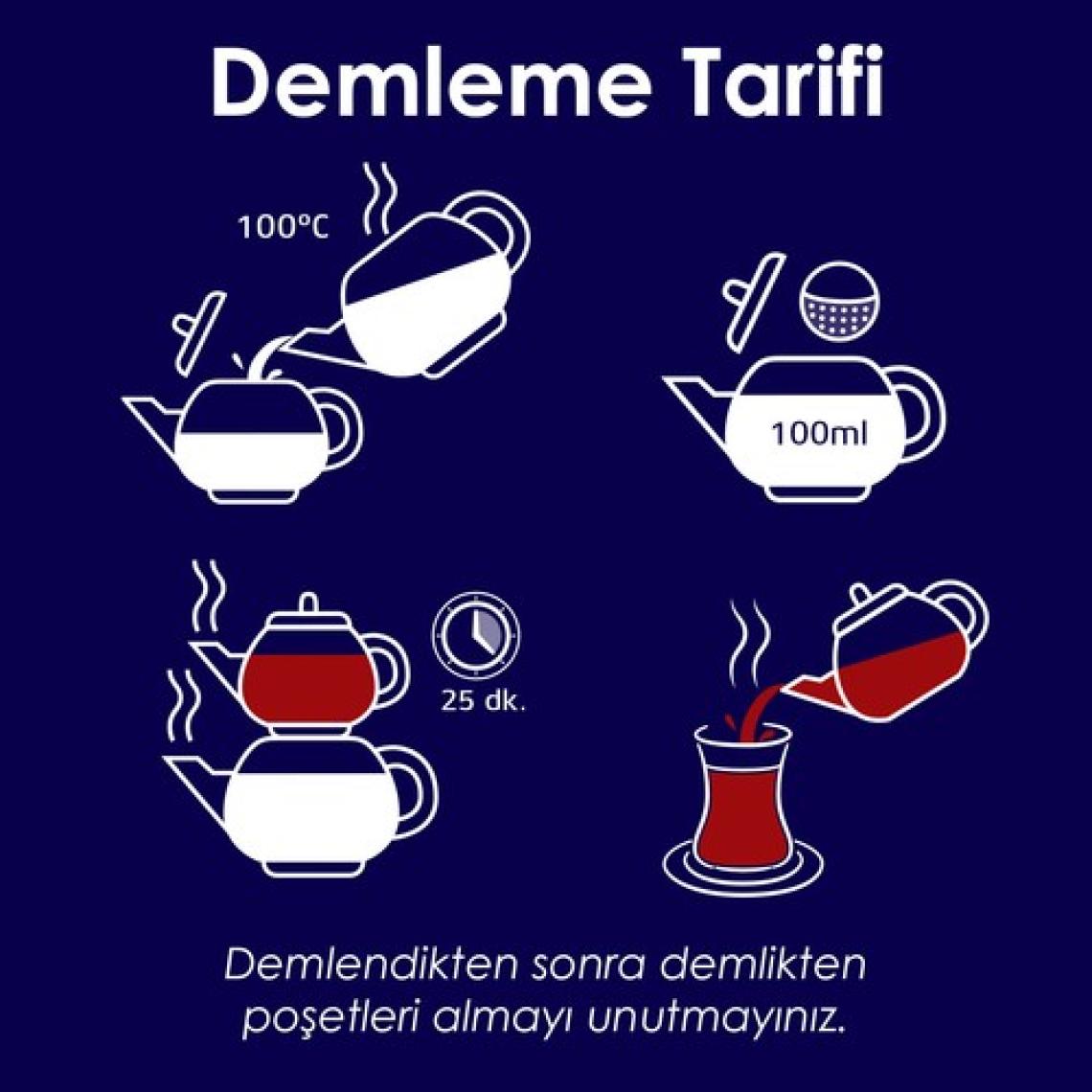 Karali Çay Premium Demlik Poşet Siyah Çay 100'lü