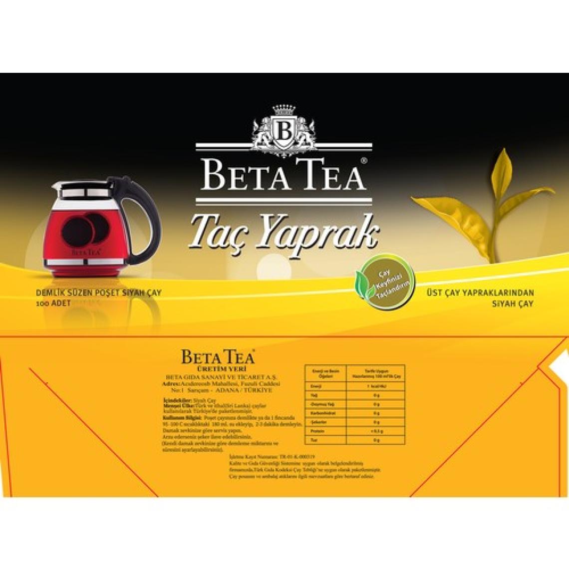 Beta Taç Yaprak Demlik Poşet Çay 100 Adet