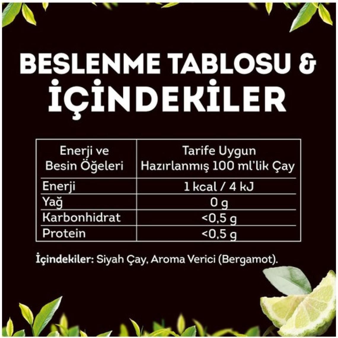 Lipton Earl Grey Demlik Poşet Çay 3.2gr 100lü