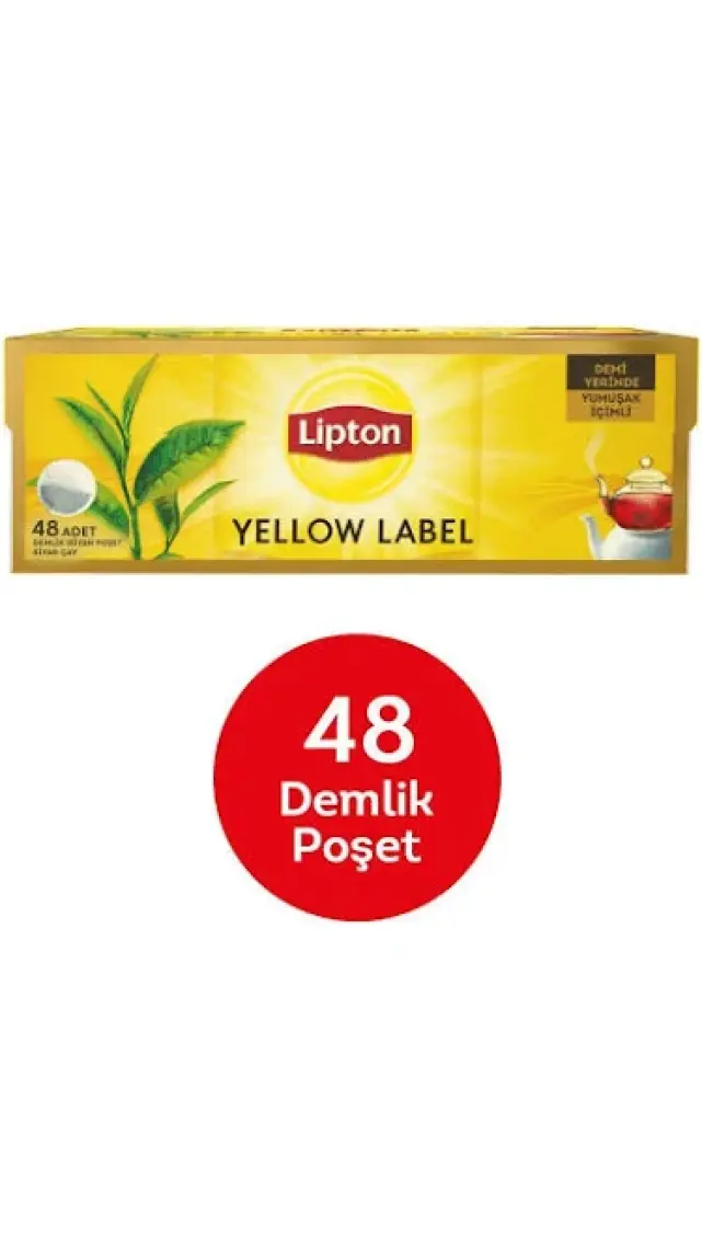 Lipton Demlik Poşet Çay Yellow Label 48'Li