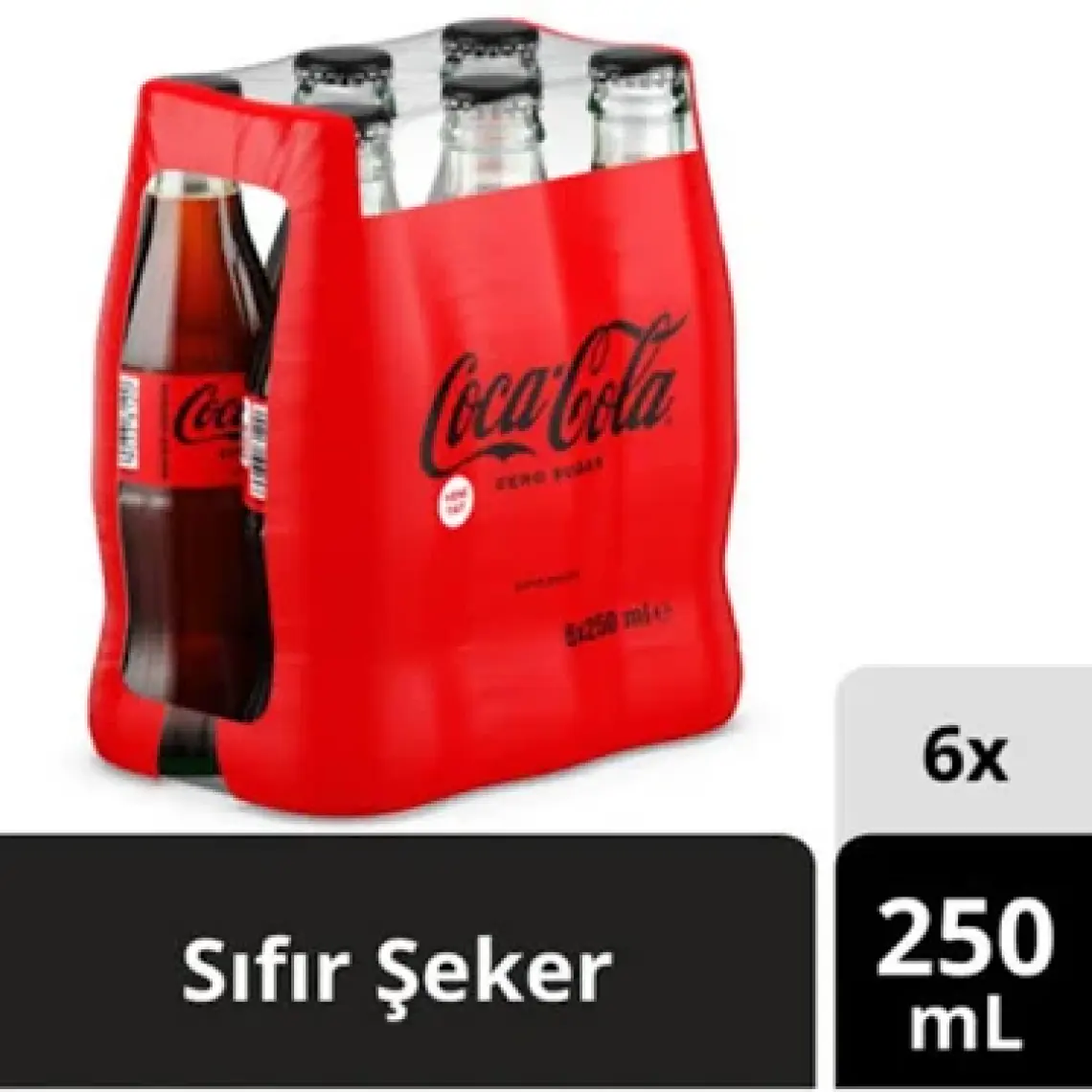 Coca Cola Zero Cam Şişe 6X250 Ml