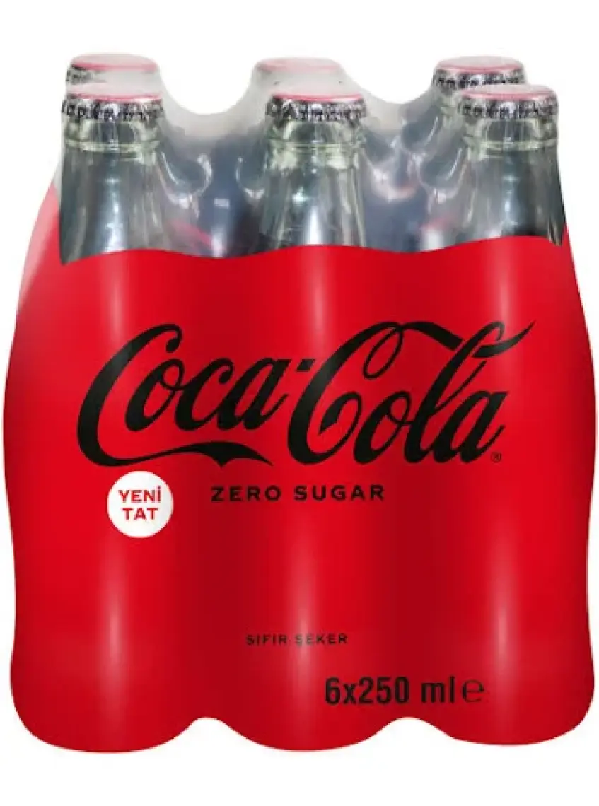 Coca Cola Zero Cam Şişe 6X250 Ml