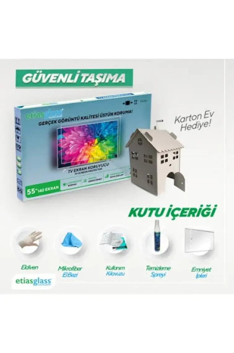 Etiasglass Samsung 55BU8000 Tv Ekran Koruyucu / Ekran Koruma Paneli