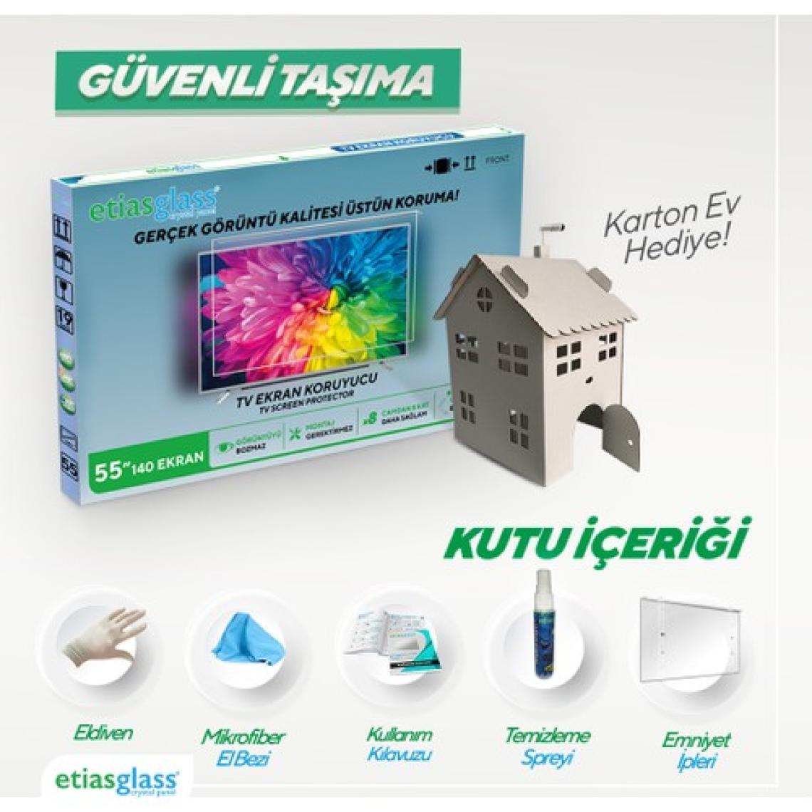 Etiasglass Samsung 65TU8500 Tv Ekran Koruyucu / Ekran Koruma Paneli