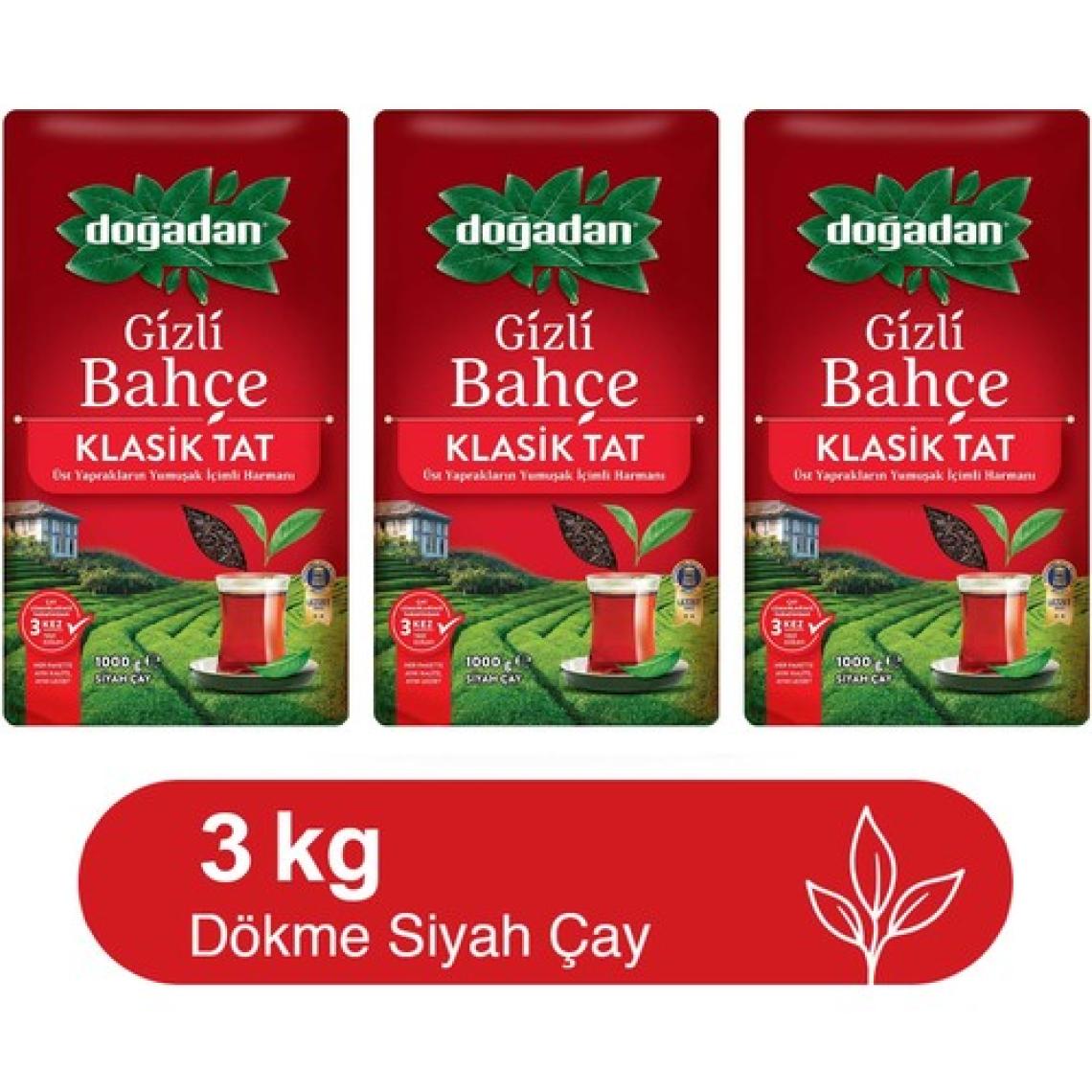 Doğadan Gizli Bahçe 1000 gr Dökme Siyah Çay X3