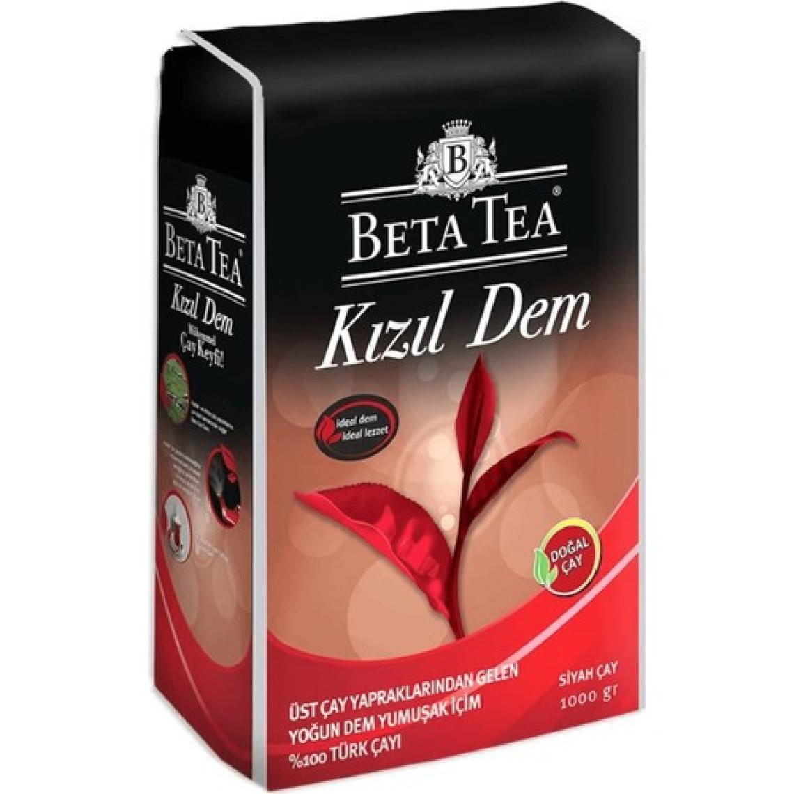 Beta Tea Kızıl Dem Türk Çayı 1 kg - Yoğun Dem Kalitesi, Karadeniz Üst Yaprakları, Türkiye Menşeli Doğal Çay