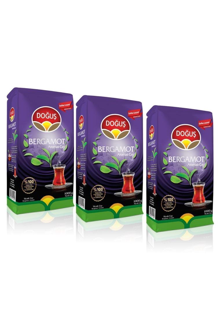 Bergamot Aromalı Siyah Çay 1000 gr X 3 Adet