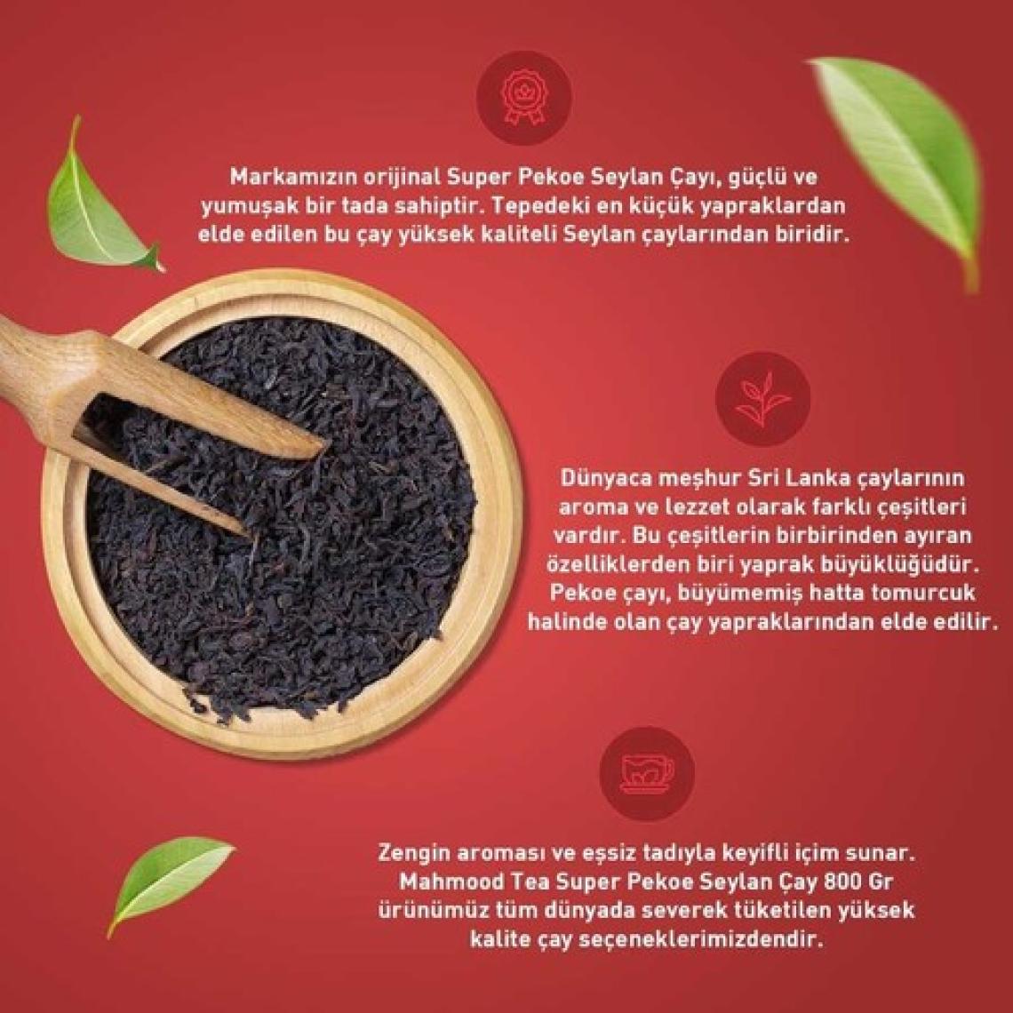 Mahmood Tea İthal %100 Saf Seylan Pekoe Dökme Çayı 800 gr