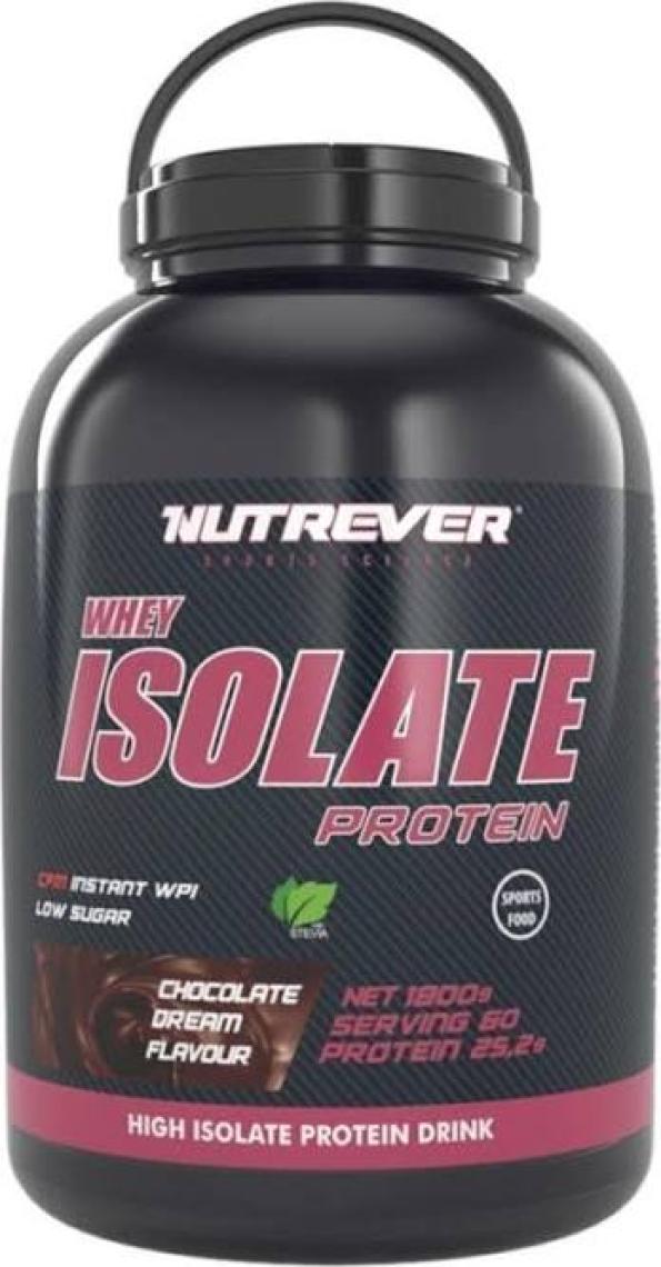 Nutrever Çikolata Whey Isolate Protein 1800 gr Izole Protein Tozu
