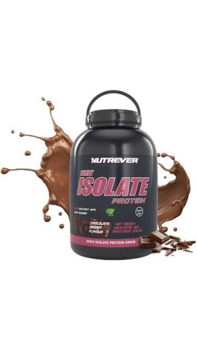Nutrever Çikolata Whey Isolate Protein 1800 gr Izole Protein Tozu
