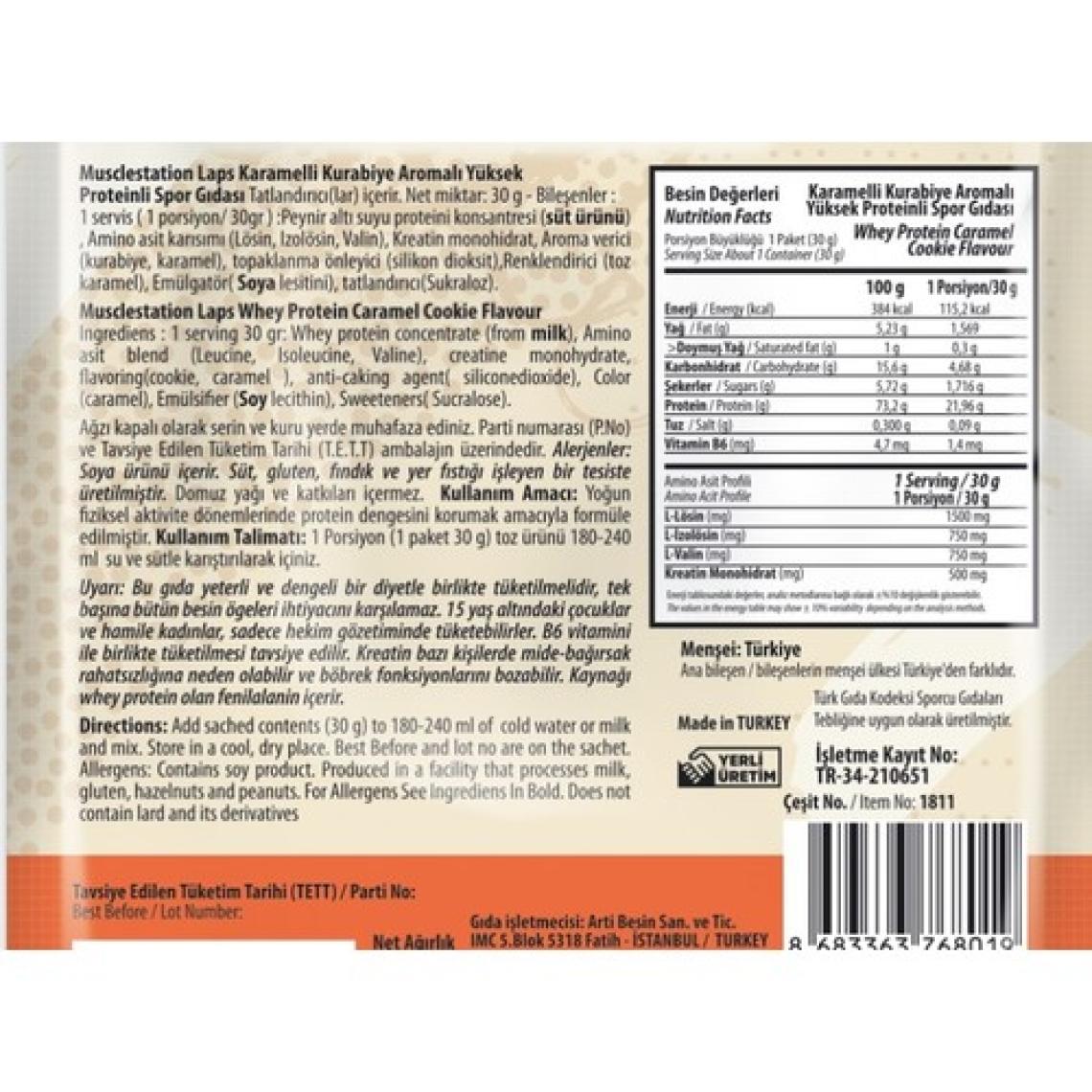 Muscle Station Laps Protein Caramel & Cookie 720GR