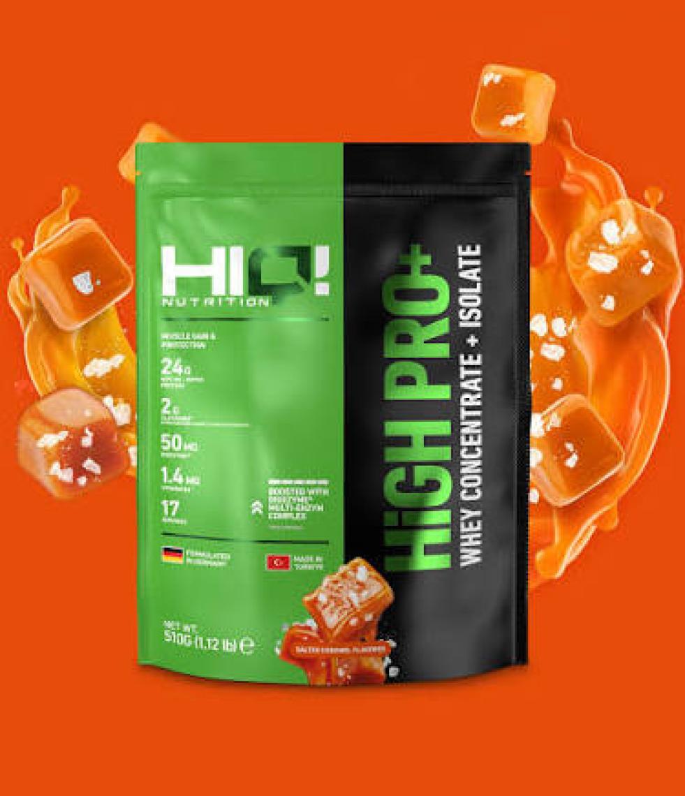HIQ Nutrition High Pro+ 510GR Salted Caramel Flavored