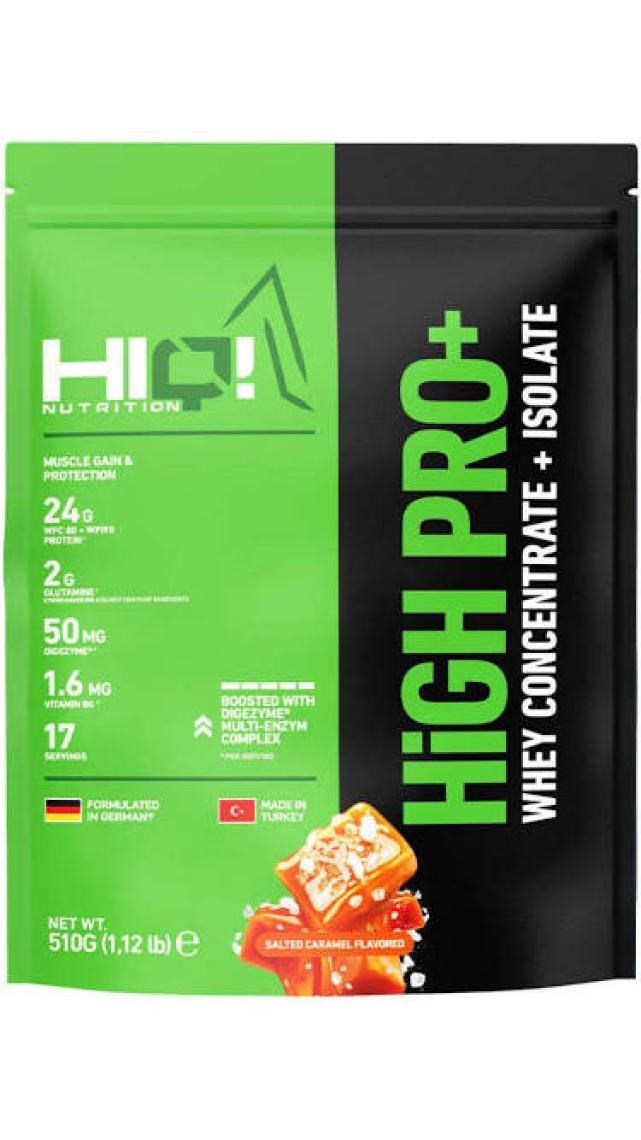 HIQ Nutrition High Pro+ 510GR Salted Caramel Flavored