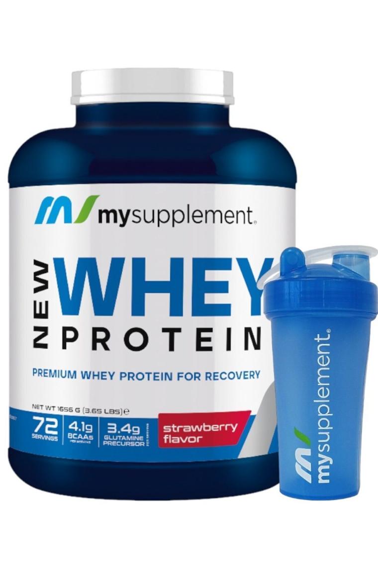 New Whey Çilek Aromalı Protein Tozu 72 Servis 1656gr Shaker Hediyeli