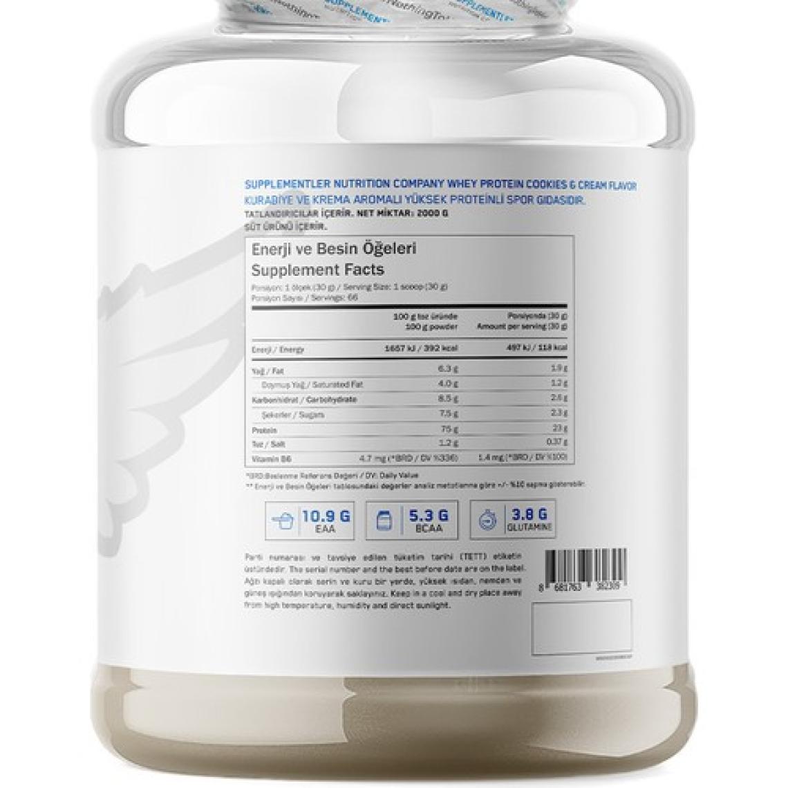 Supplementler Supplementler.com Whey Protein 2000 gr Kurabiye