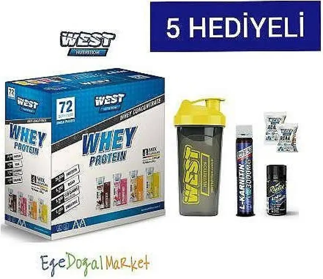 West Nutrition Whey Protein Tozu 72 Şase 2592 gr 4 Aromalı