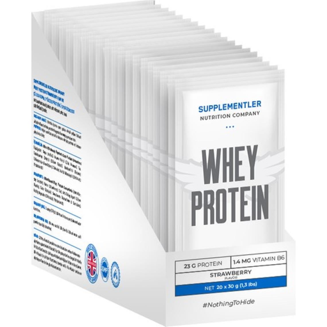 Supplementler Whey Protein 30 gr Tek Kullanımlık 20 Adet - Çilek