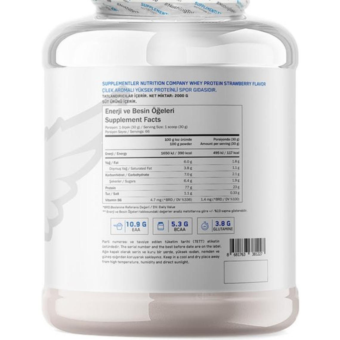 Supplementler Whey Protein 2000 gr - Çilek