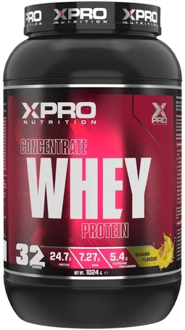Concentrate Whey Protein Tozu 1024gr - Muz Aromalı