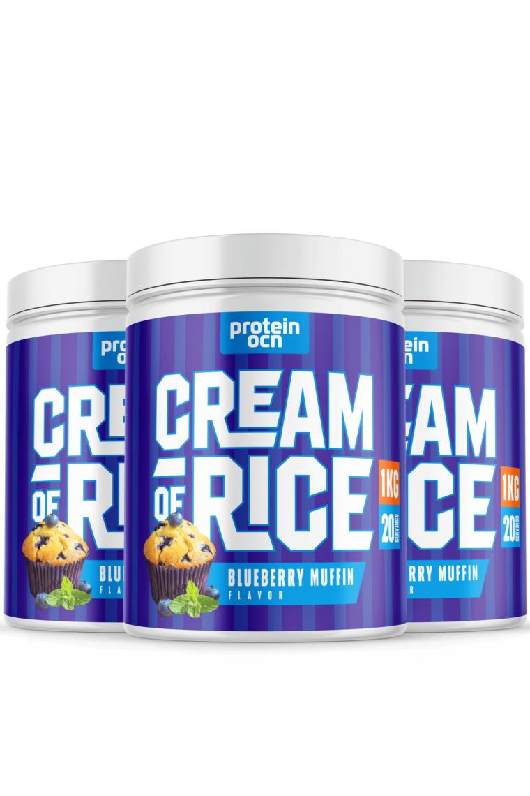 Proteinocean Cream Of Rice Pirinç Kreması - Blueberry Muffin - 1 kg x 3 Adet