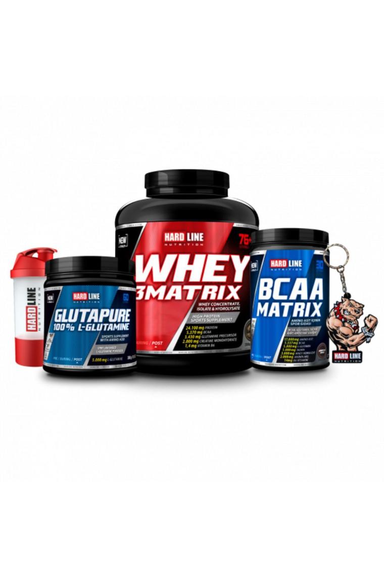 Whey 3matrix Çik 2300gr Bcaa Matrix Bogurtlen 630gr Glutapure 300gr Anahtarlık Shaker