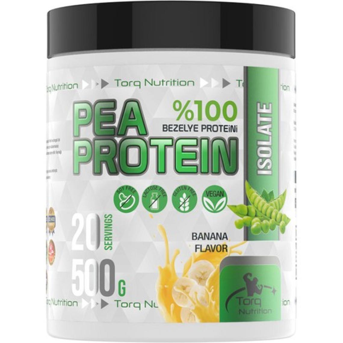 Torq Nutrition Vegan Pea Protein %100 Bezelye Proteini 500 gr - Muz Aromalı
