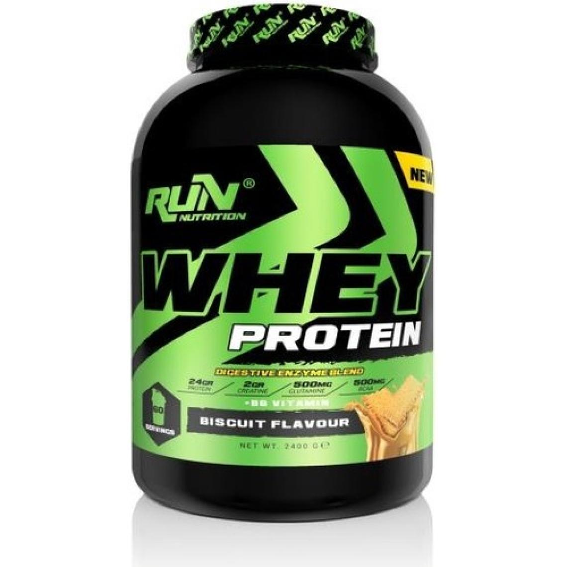 Run Nutrition Whey Protein - 2.4 Kg - Bisküvi Aromalı - 60 Servis - Hediyeli