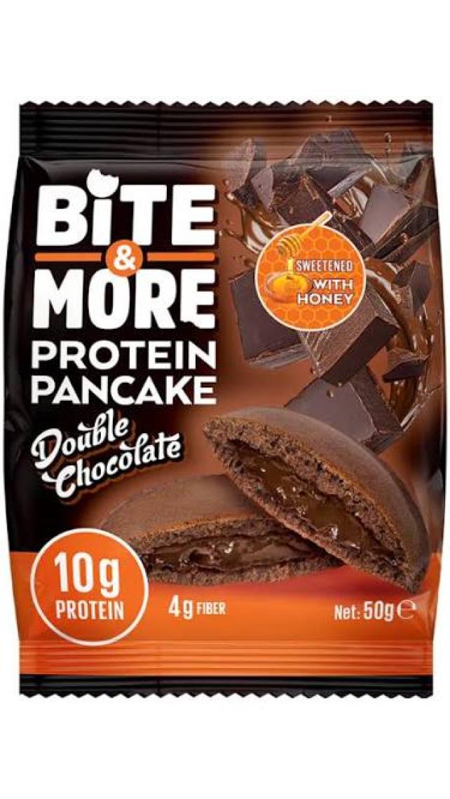 Bite & More Protein Cocoa Pancake  Proteinli Kakao Pankek 50 gr Double Chocolate