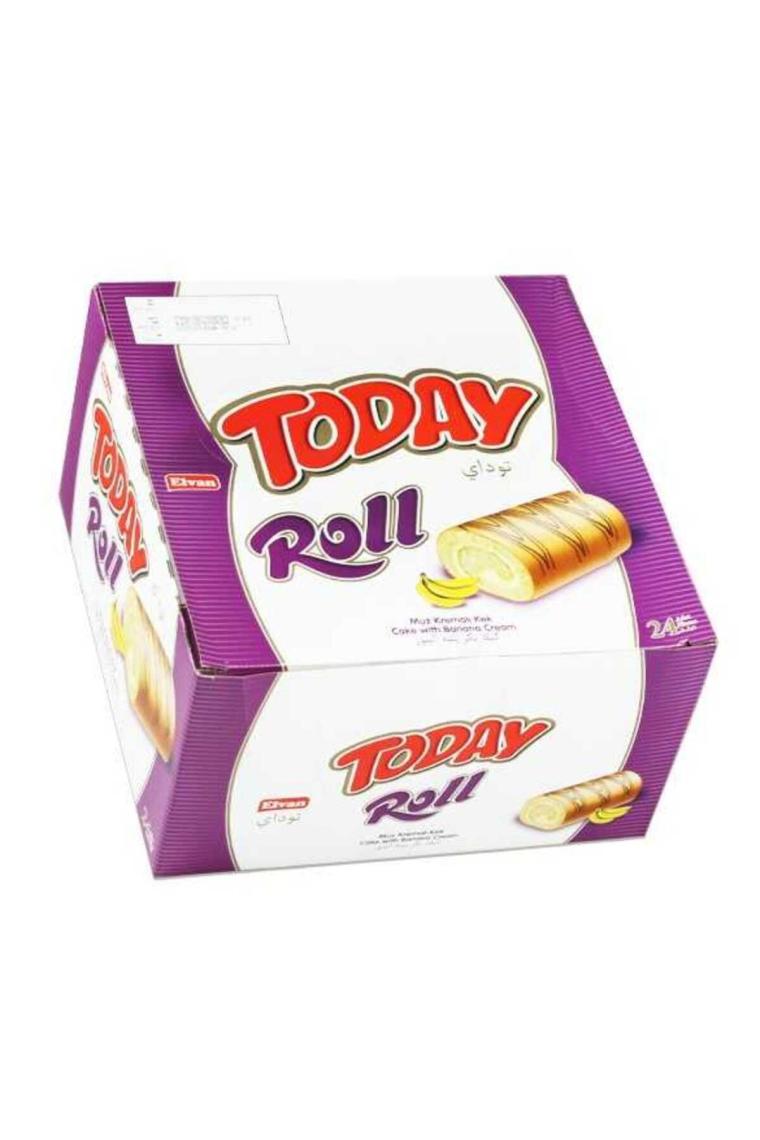 Elvan Today Swıss Roll Muz Kremalı Kek 35 gr 24 Adet (1 Kutu)