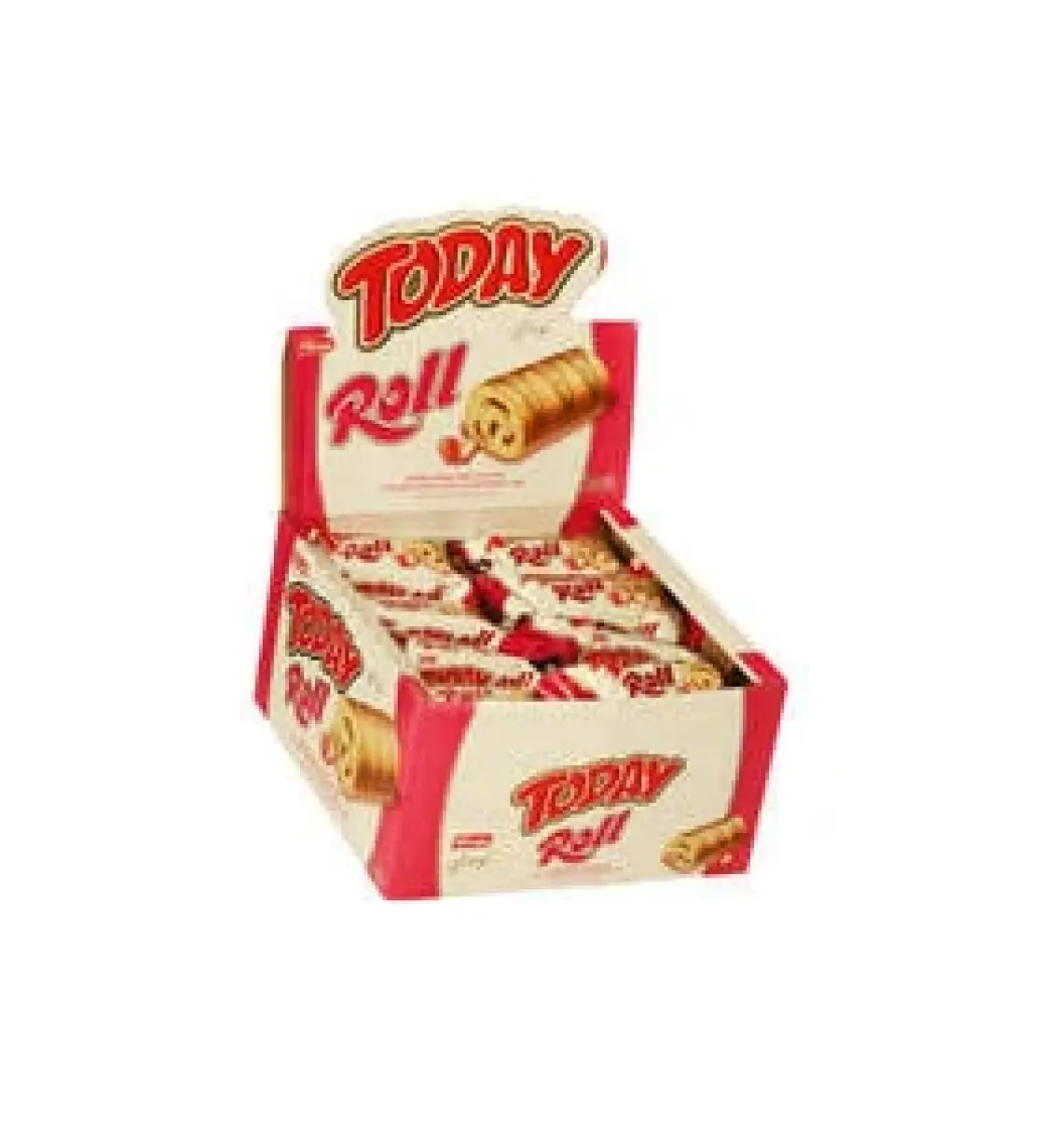 Elvan Today Swiss Roll Çilek Kremalı Kek 35 gr 24 Adet (1 Kutu)