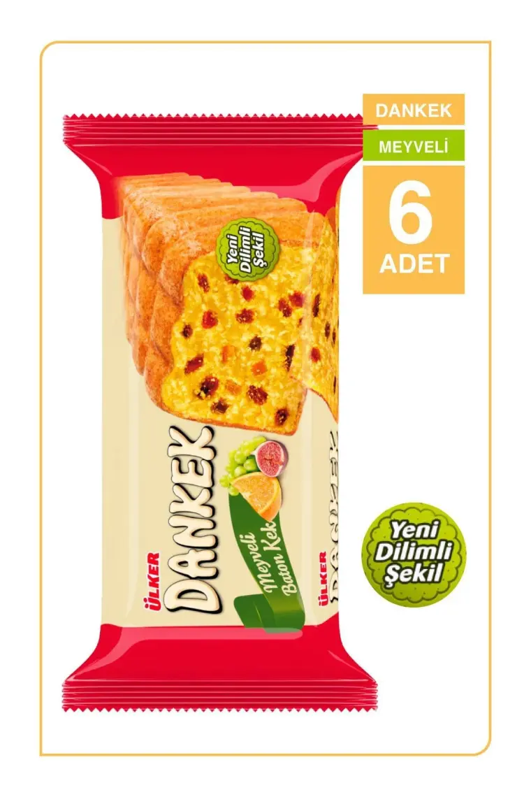Ülker Dankek Meyveli Baton Kek 200 gr x 6 Adet