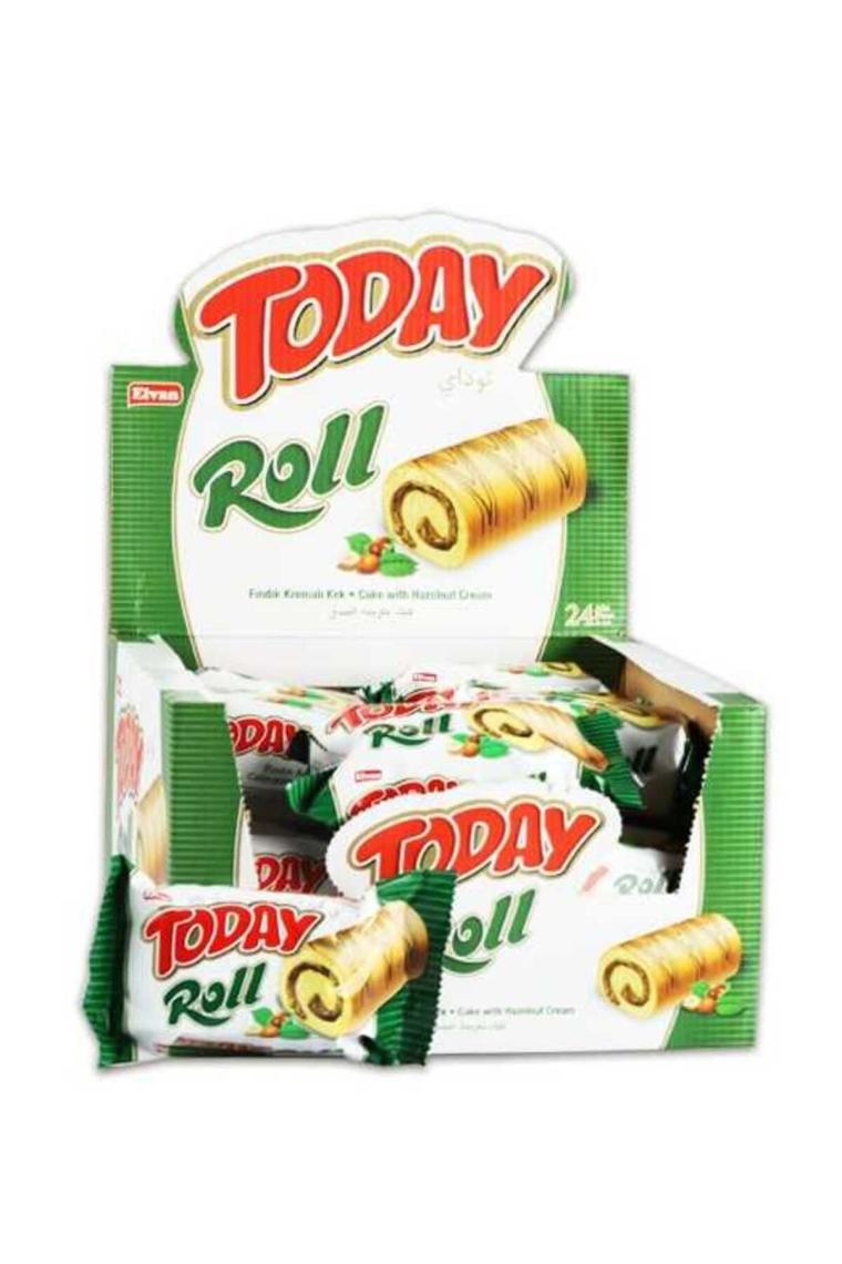 Elvan Today Swıss Roll Fındık Kremalı Kek 35 gr 24 Adet (1 Kutu)