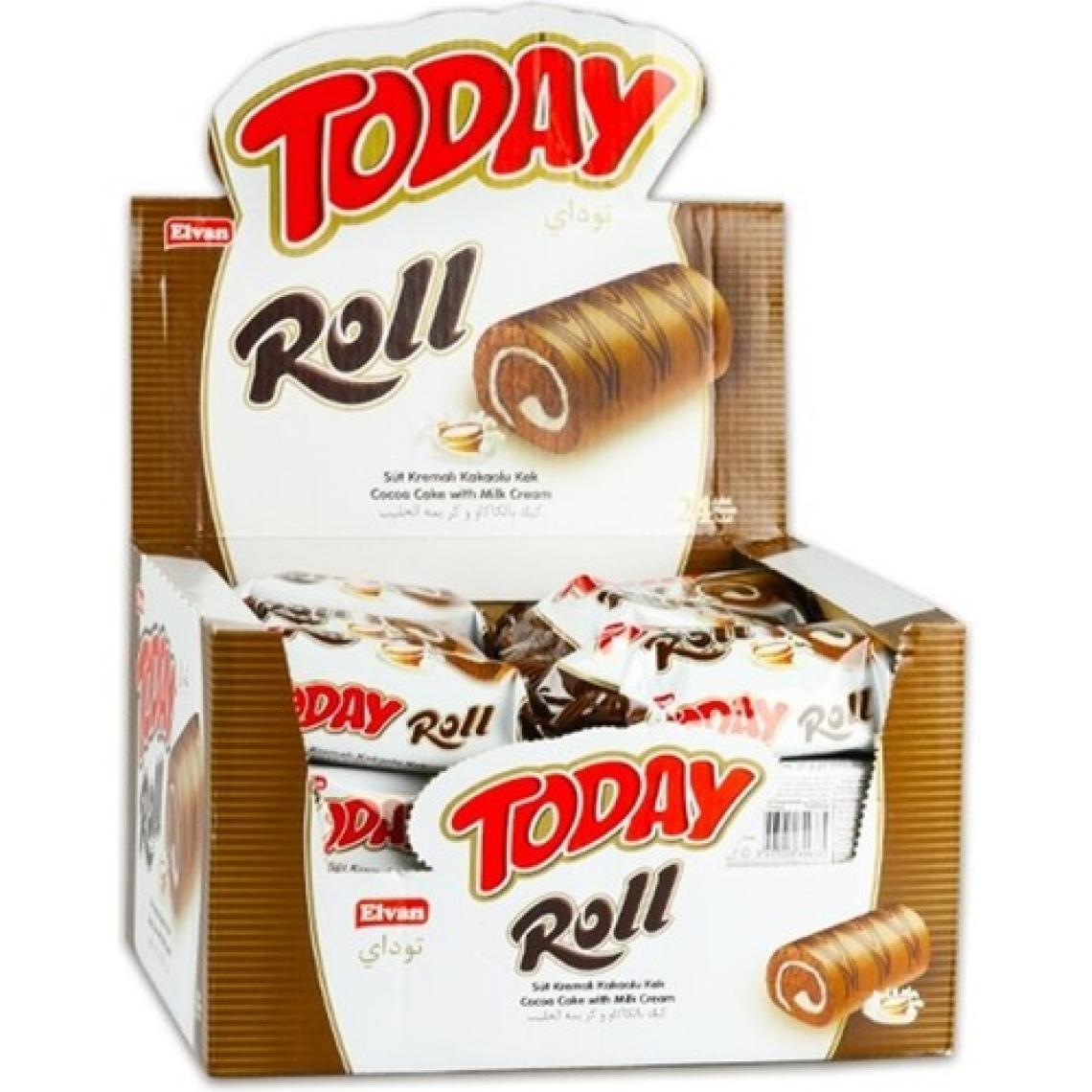 Elvan Today Swiss Roll Süt Kremalı Kek 35 gr 24 Adet (1 Kutu)