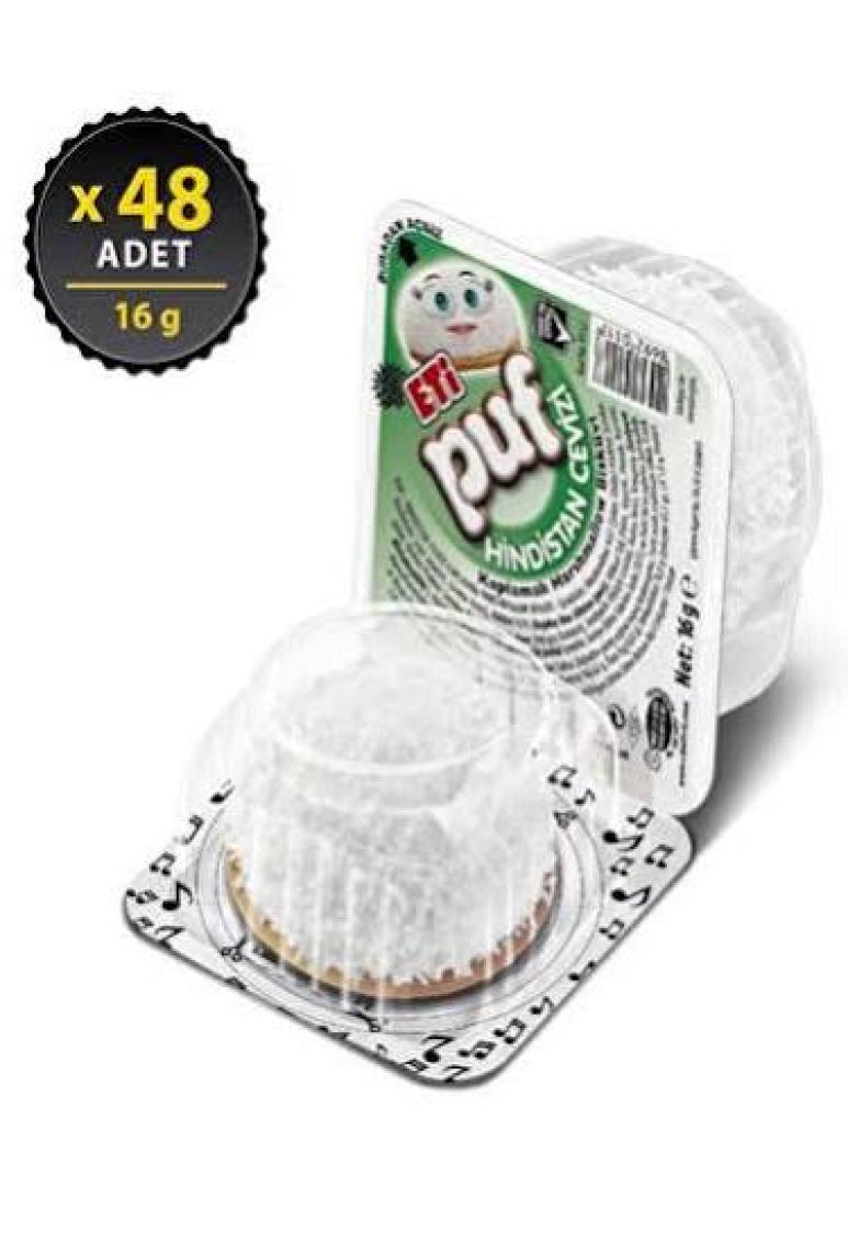 Eti Puf Hindistan Cevizli Bisküvi 16 g x 48 Adet
