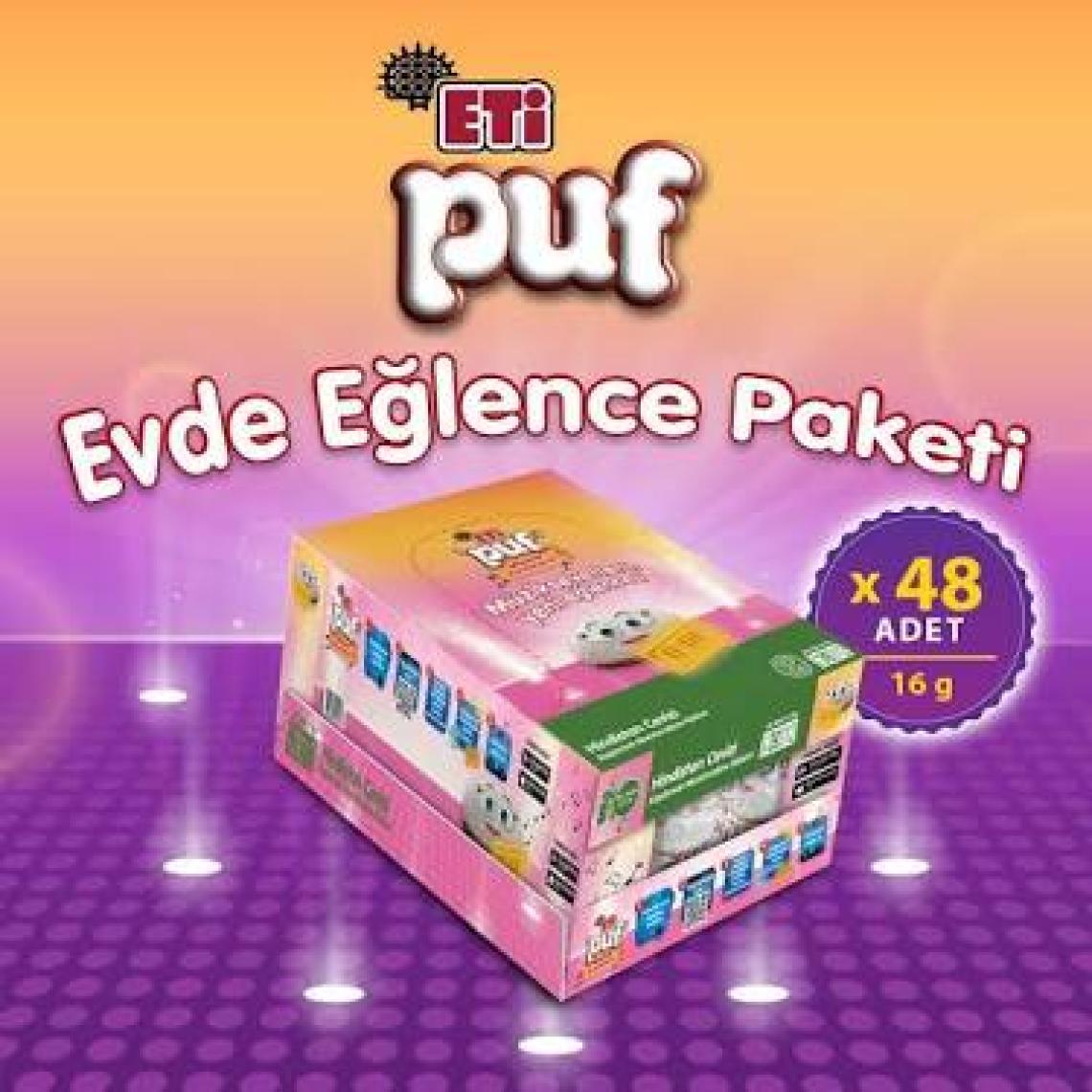 Eti Puf Hindistan Cevizli Bisküvi 16 g x 48 Adet