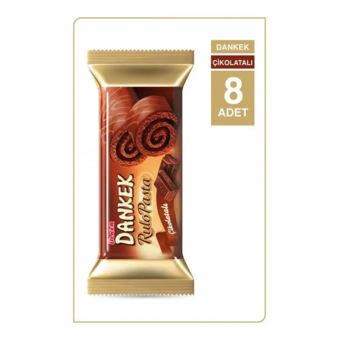 Ülker Dankek Rulo Pasta Çikolatalı 235 gr x 8 Adet