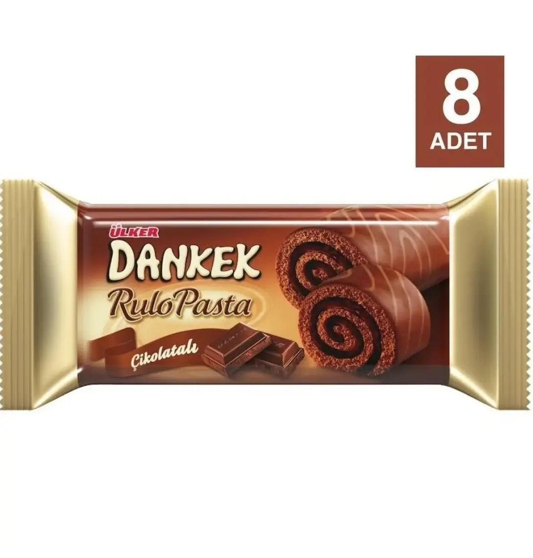 Ülker Dankek Rulo Pasta Çikolatalı 235 gr x 8 Adet