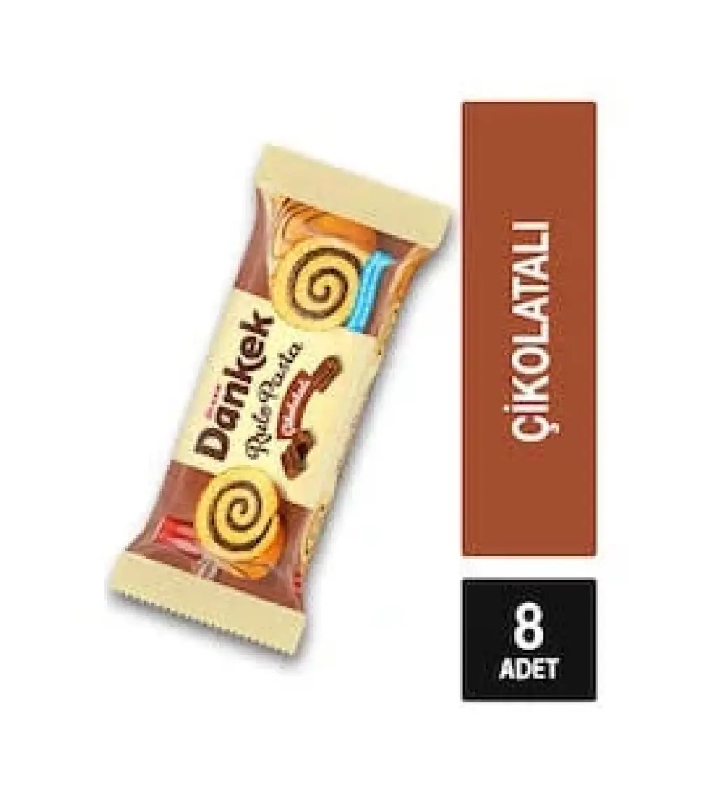 Ülker Dankek Rulo Pasta Çikolatalı 235 gr x 8 Adet