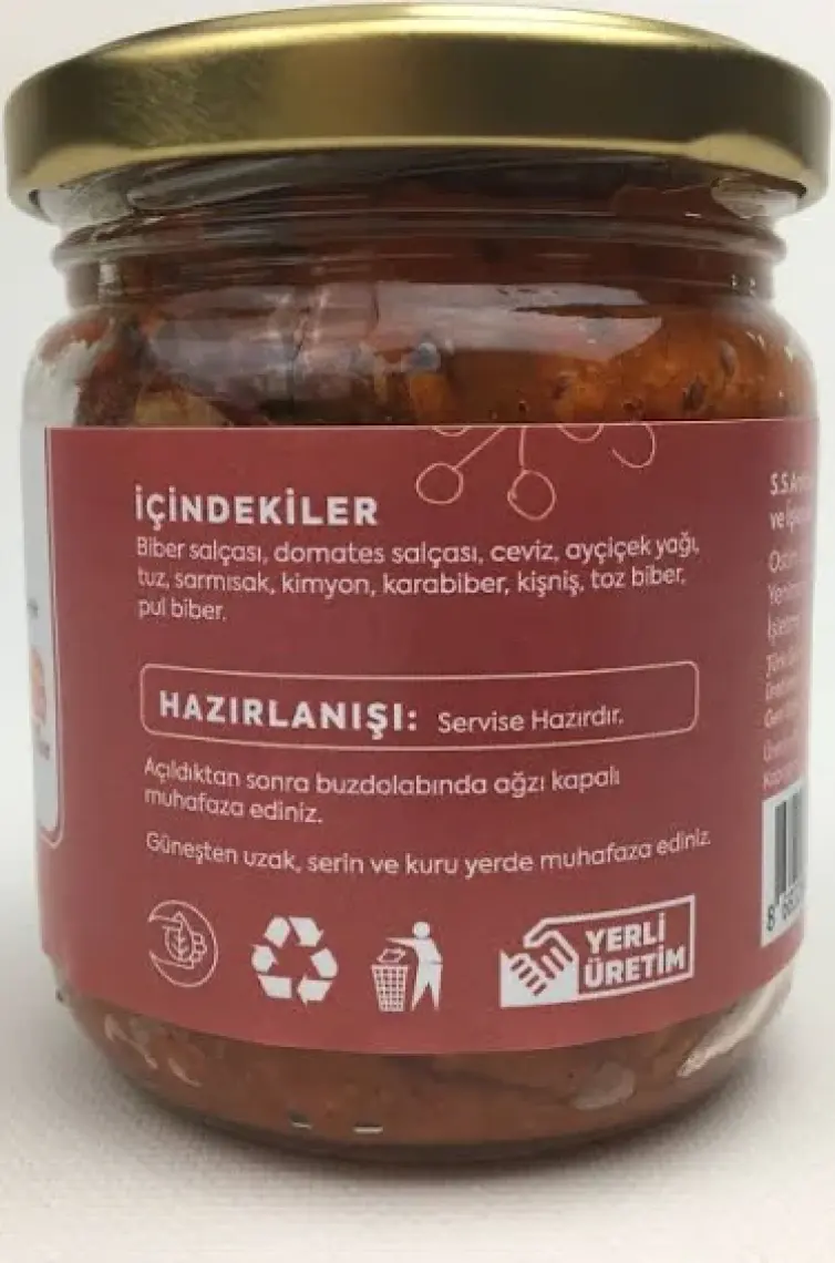 Ankazen Kadın Eliyle  Acuka Cevizli Kahvaltılık Sos - Meze